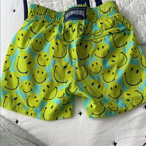 Vilebrequin Kids' Aqua and Yellow Smiley Shorts